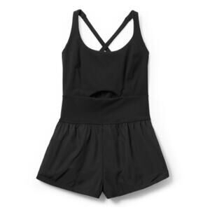 NWOT Free People FP Movement Righteous Runsie Romper Black Size M